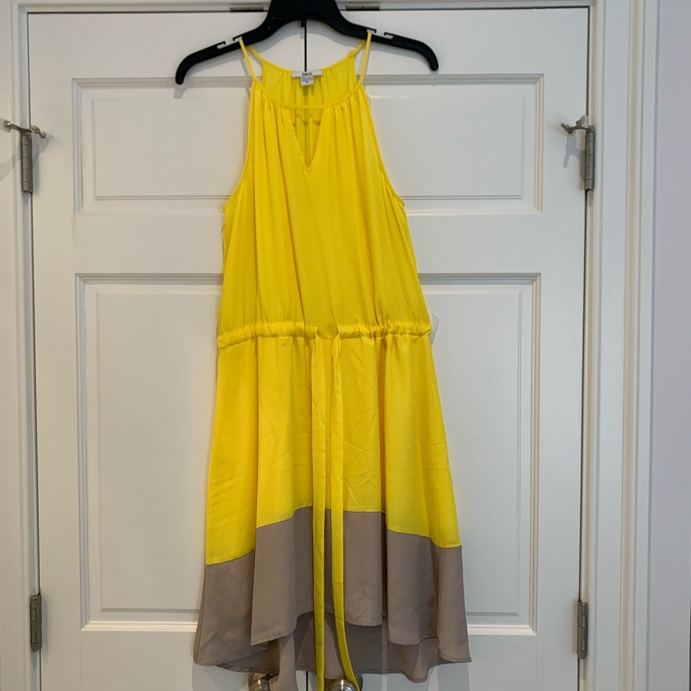 Bar III Sleeveless Keyhole Color Block Dress